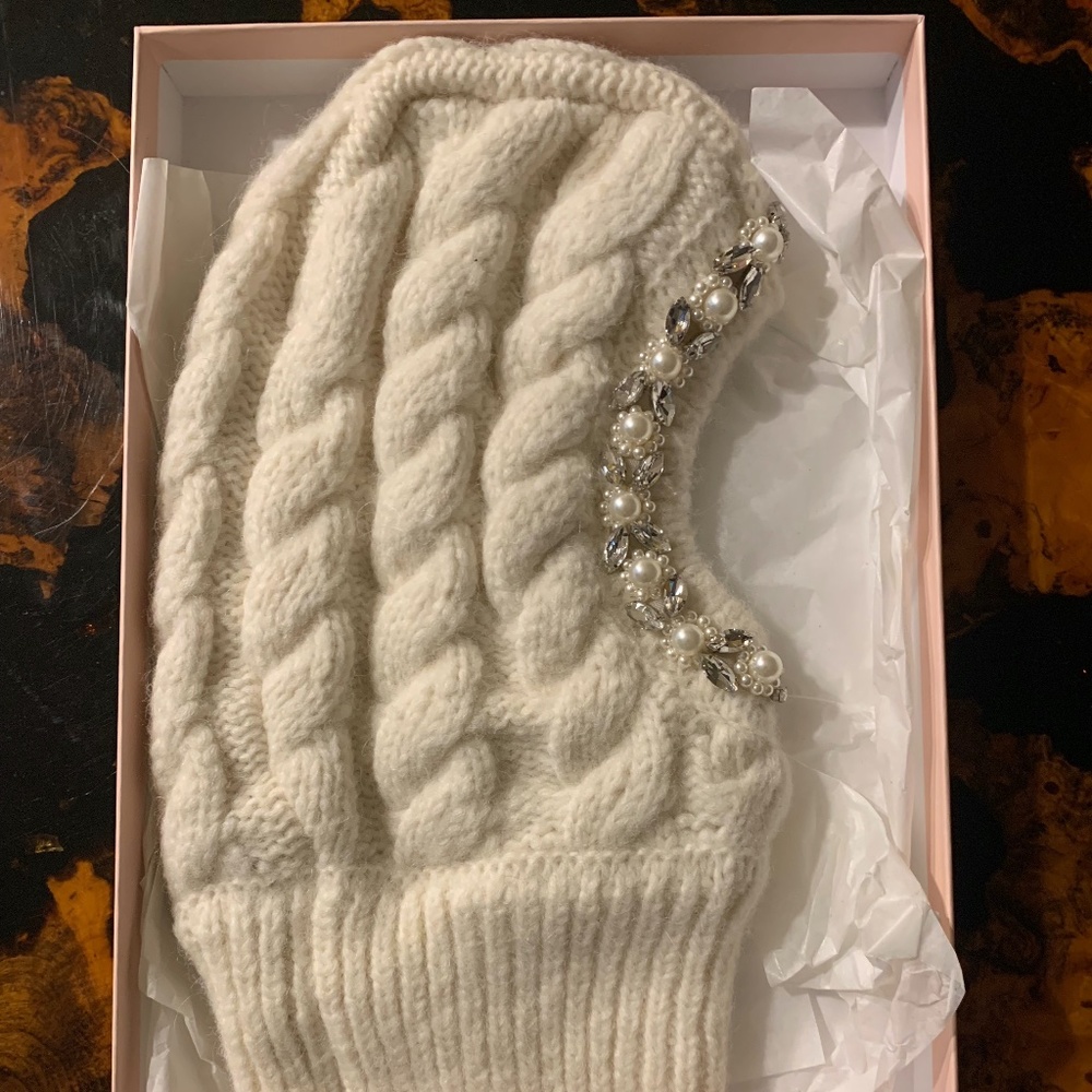 Simone Rocha White Beaded Balaclava